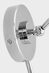 Wellfleet Single Arm Cone Task Vägglampa — Chapman & Myers for Visual Comfort & Co. — Matte White and Polished Nickel with Matte White detaljbild