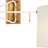 Hand-Rubbed Antique Brass and White with Linen Shade
