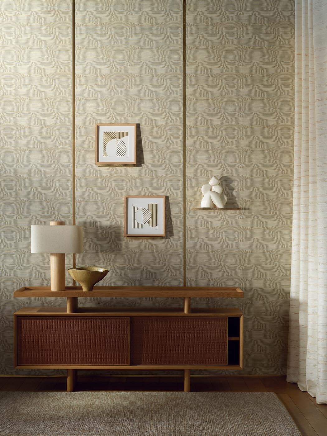 Yangzi room setting — Pierre Frey wallpaper