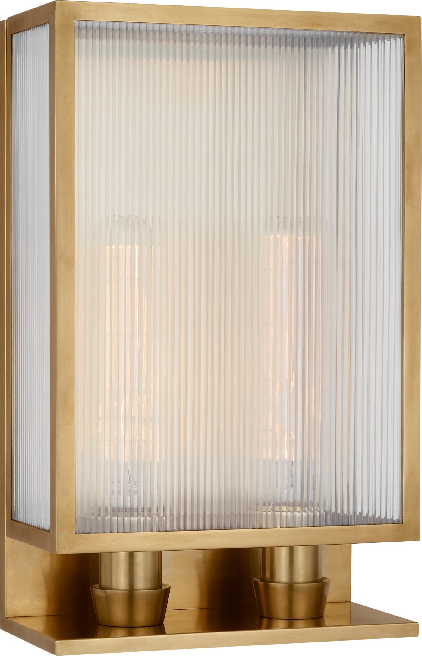 York 16" Double Box Vägglampa Soft Brass