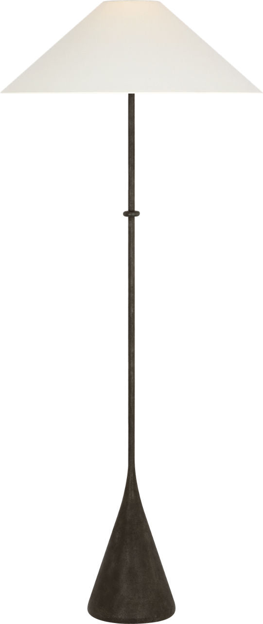 Zealous 62" Floor Lamp — Kelly Wearstler for Visual Comfort & Co. — Garden Bronze with Linen Shade