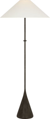 Zealous 62" Floor Lamp — Kelly Wearstler for Visual Comfort & Co. — Garden Bronze with Linen Shade