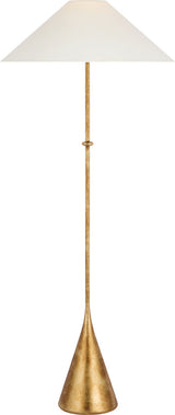 Zealous 62" Floor Lamp — Kelly Wearstler for Visual Comfort & Co. — Museum Gild with Linen Shade
