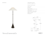Zealous 62" Floor Lamp — Kelly Wearstler for Visual Comfort & Co. dimension drawing