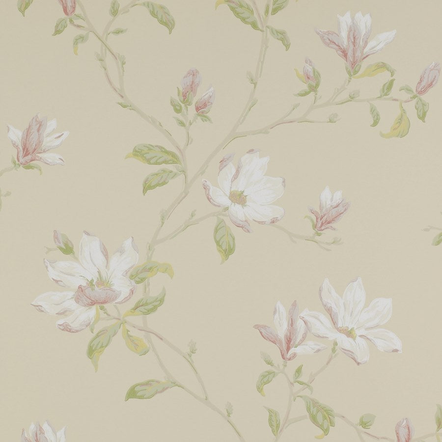 Colefax Fowler Marchwood Ivory/Green -tapetti