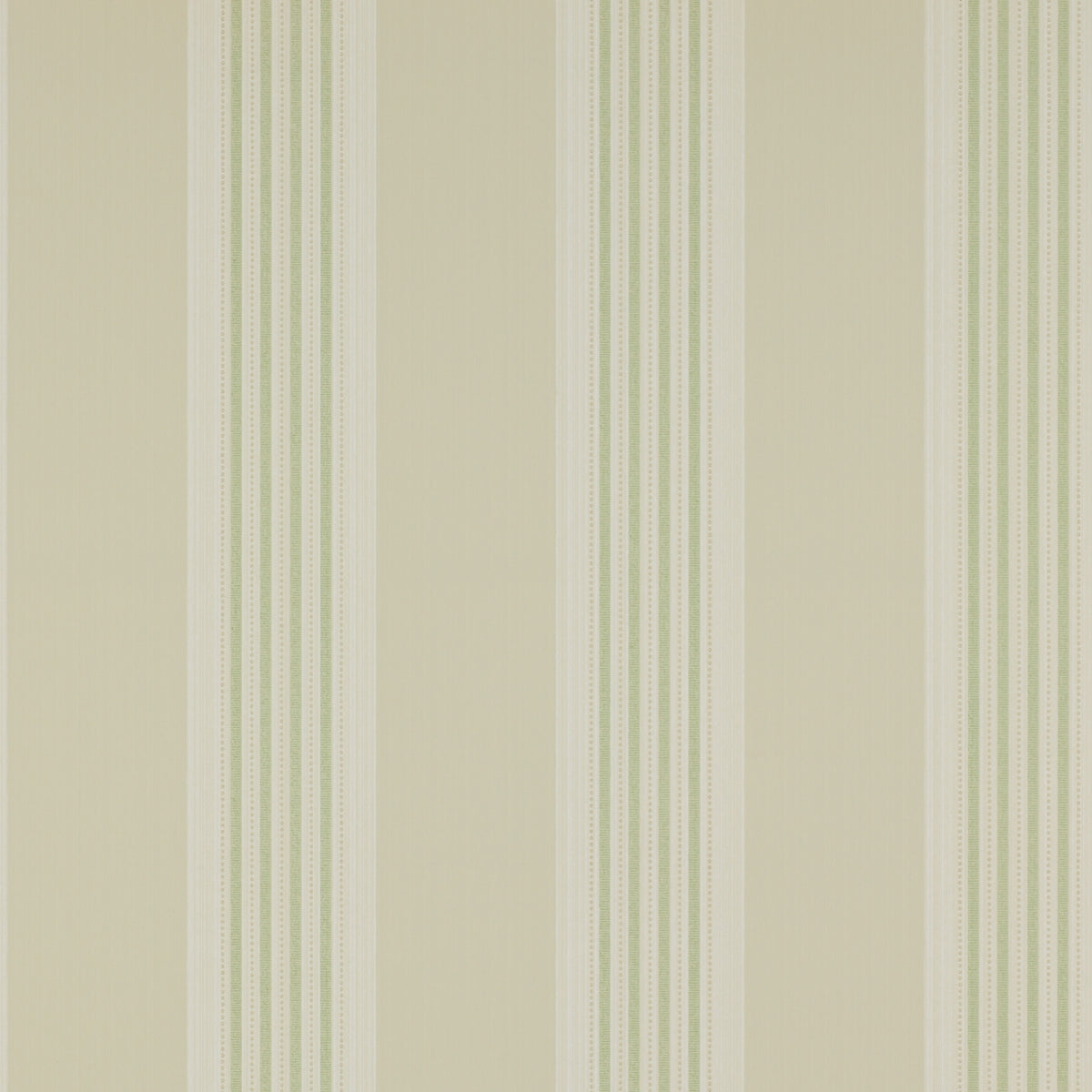 Colefax Fowler Tealby Stripe Beige/Green -tapetti