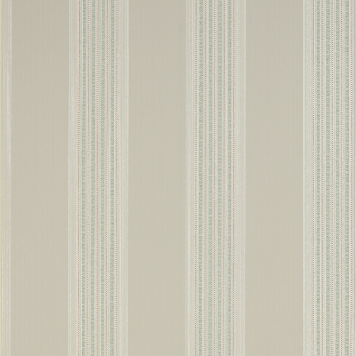 Colefax Fowler Tealby Stripe Stone/Aqua -tapetti