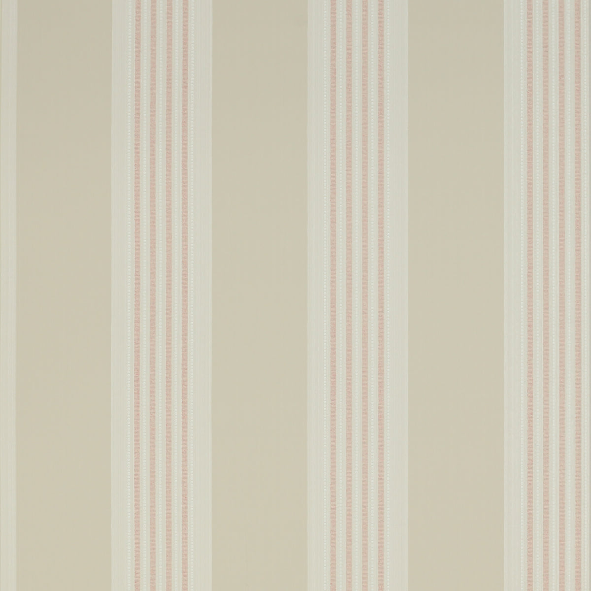 Colefax Fowler Tealby Stripe Cream/Pink -tapetti