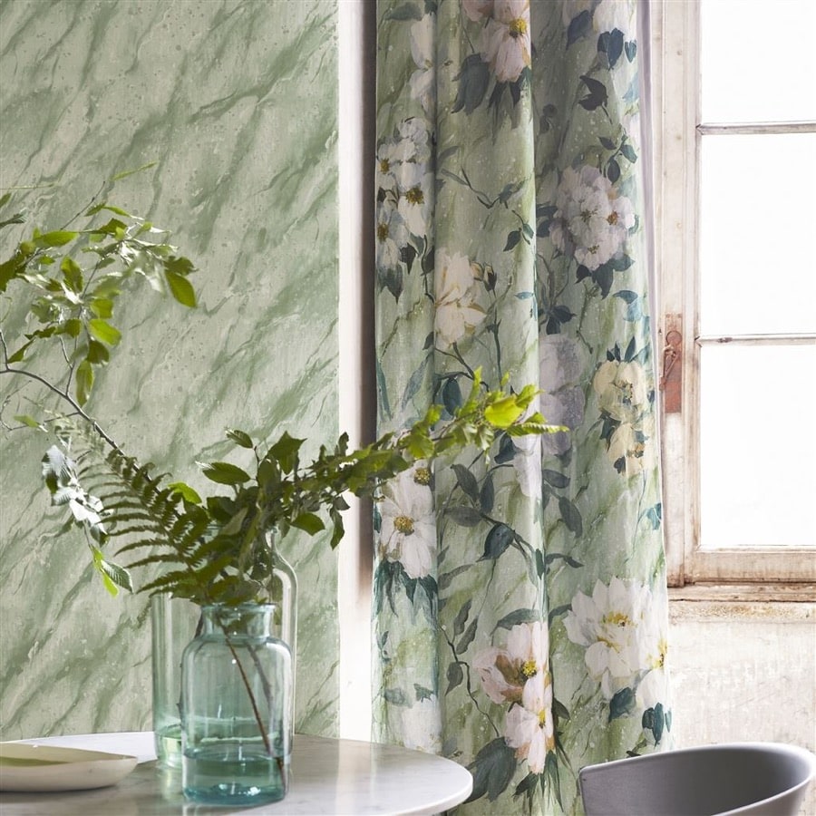 Designers Guild Tyg Carrara Fiore Grande Verde