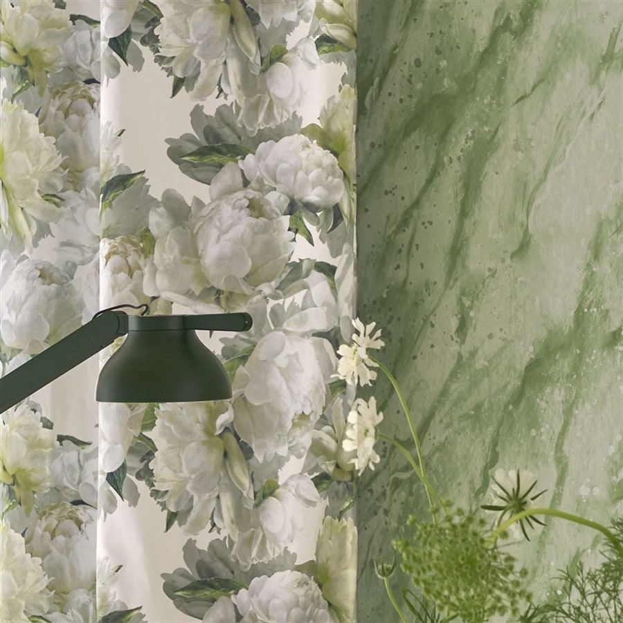Designers Guild Tyg Peonia Chartreuse