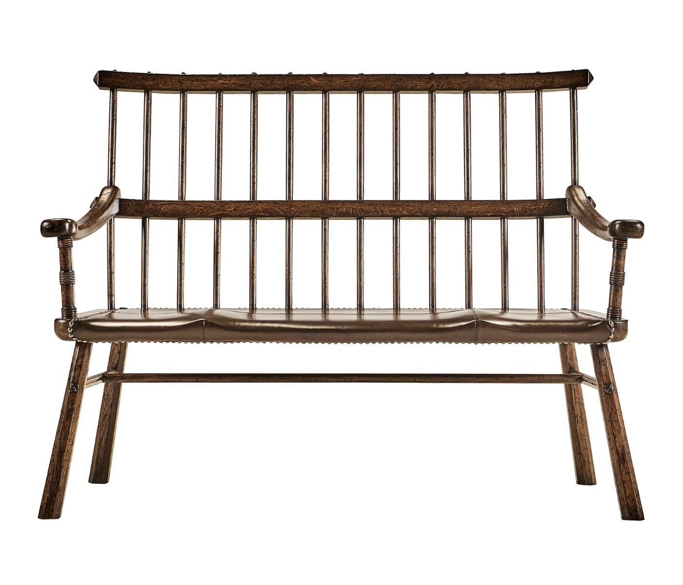 Forest Tudor ekbänk med lädersits