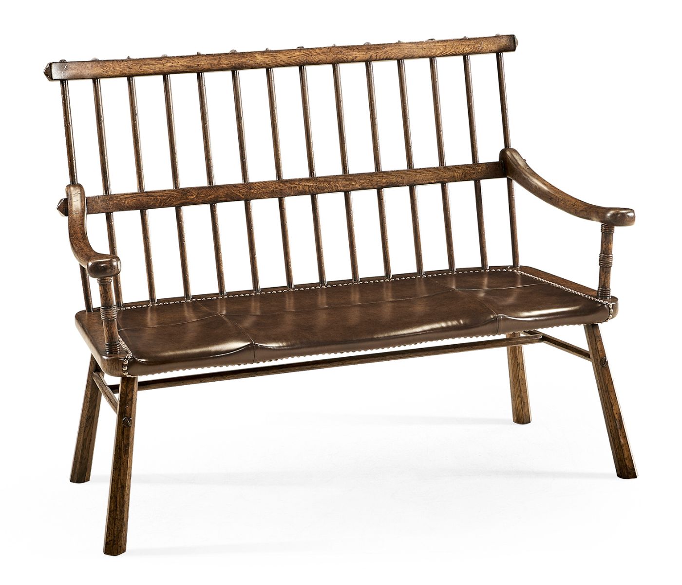 Forest Tudor ekbänk med lädersits