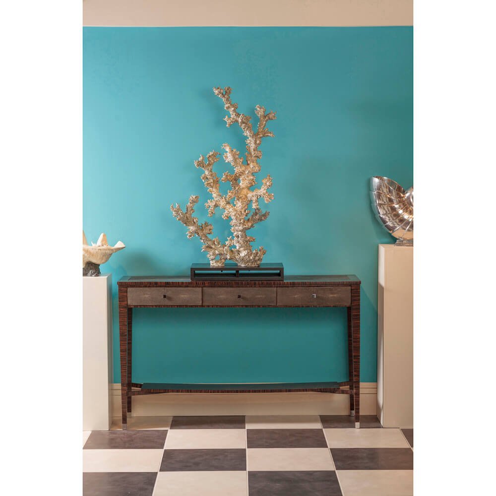 Console Table with Drawers Shagreen