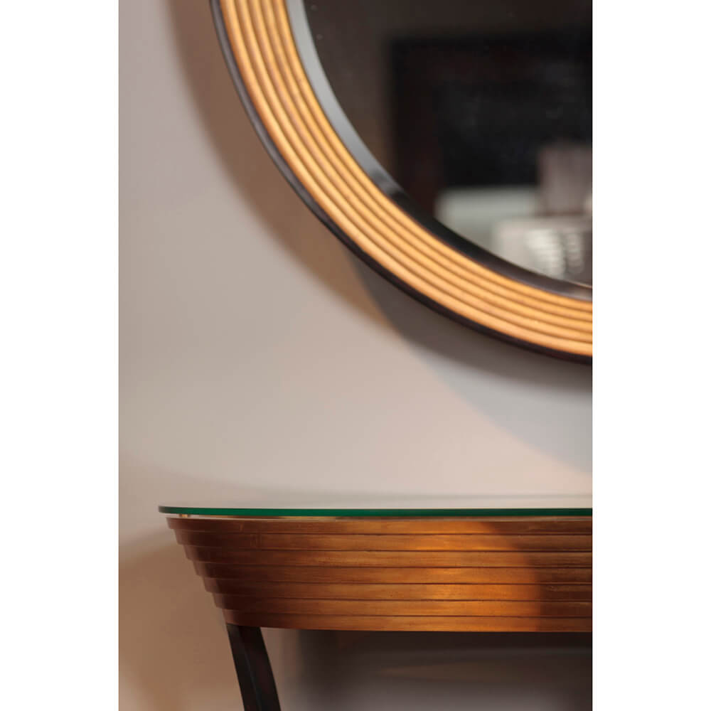Round Mirror Modernist - Gold Leaf