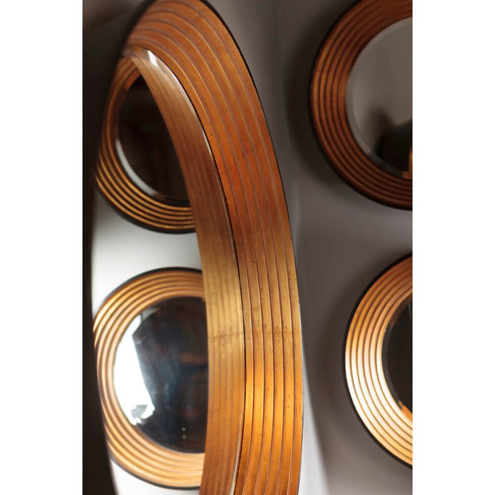 Round Mirror Modernist - Gold Leaf