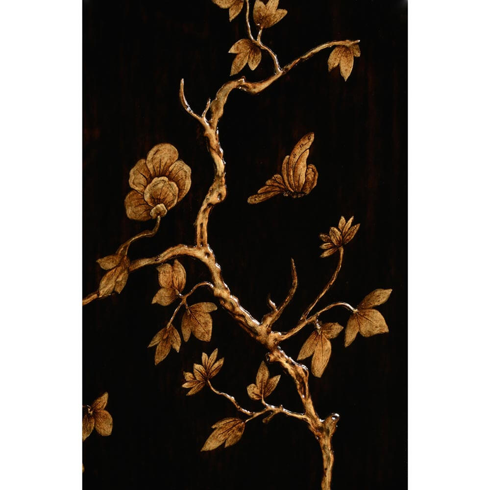 Queen Anne sekretär i valnöt med Chinoiserie interiör