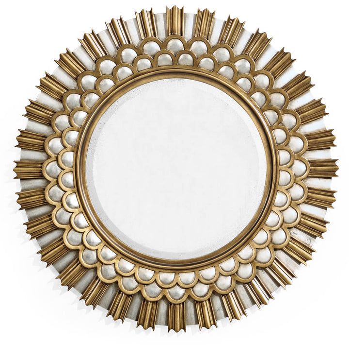 Burst Gilded Round Wall Mirror