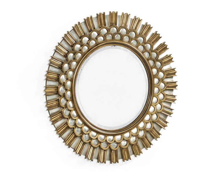 Burst Gilded Round Wall Mirror