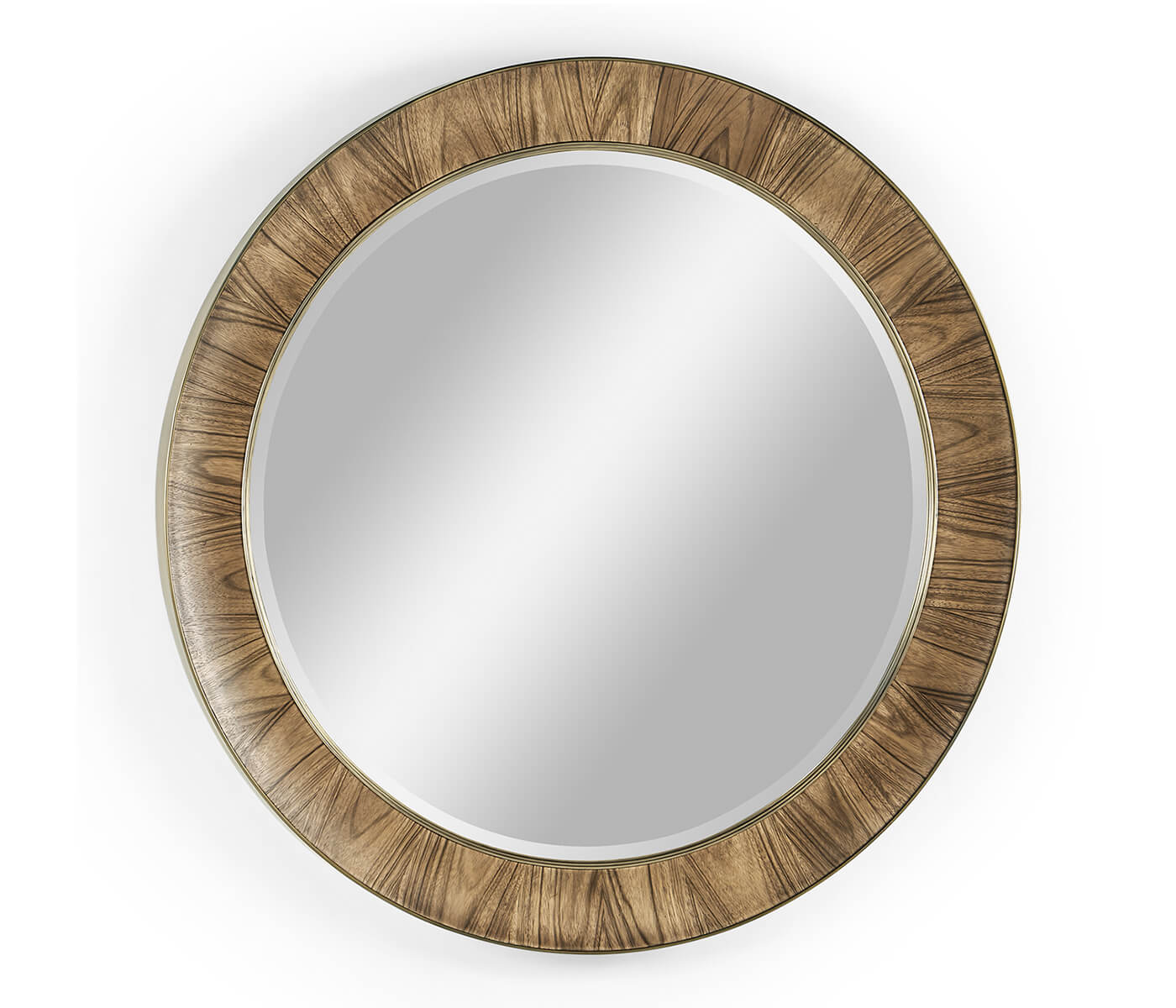 Load image into Gallery viewer, Golden Amber &amp; Brass Round Wall Mirror - Large
