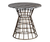 Runt Geometric mässing och mittbord i marmor för utomhusbruk