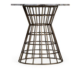 Runt Geometric mässing och mittbord i marmor för utomhusbruk