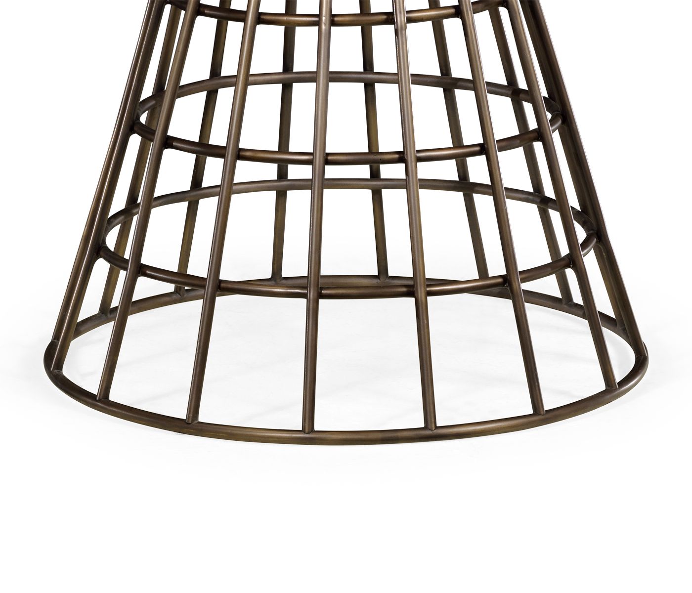 Runt Geometric mässing och mittbord i marmor för utomhusbruk