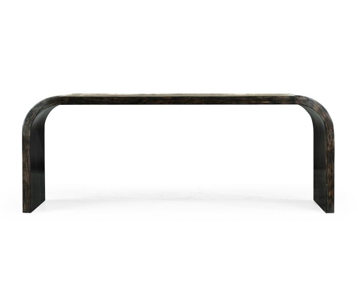 Load image into Gallery viewer, Etched Brass Curved Coffee Table
