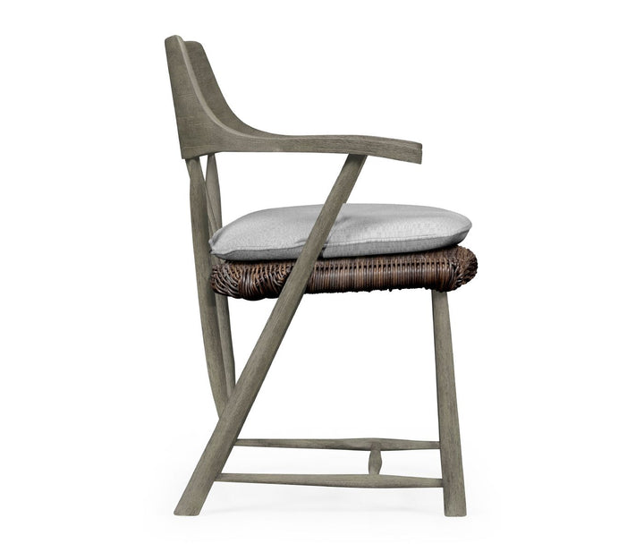 Smokers Style Grey Outdoor Dining Chair