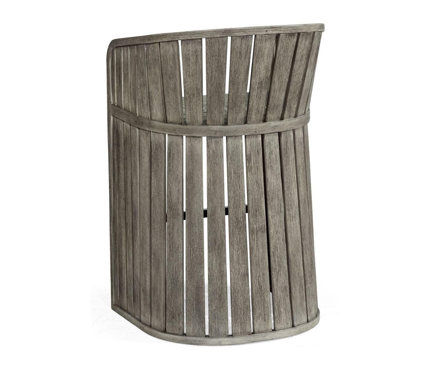 Slatted grå barstol för utomhusbruk