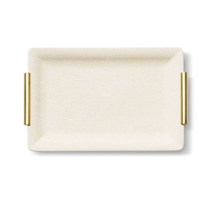 Aerin Förvaringsbricka Shagreen Cream