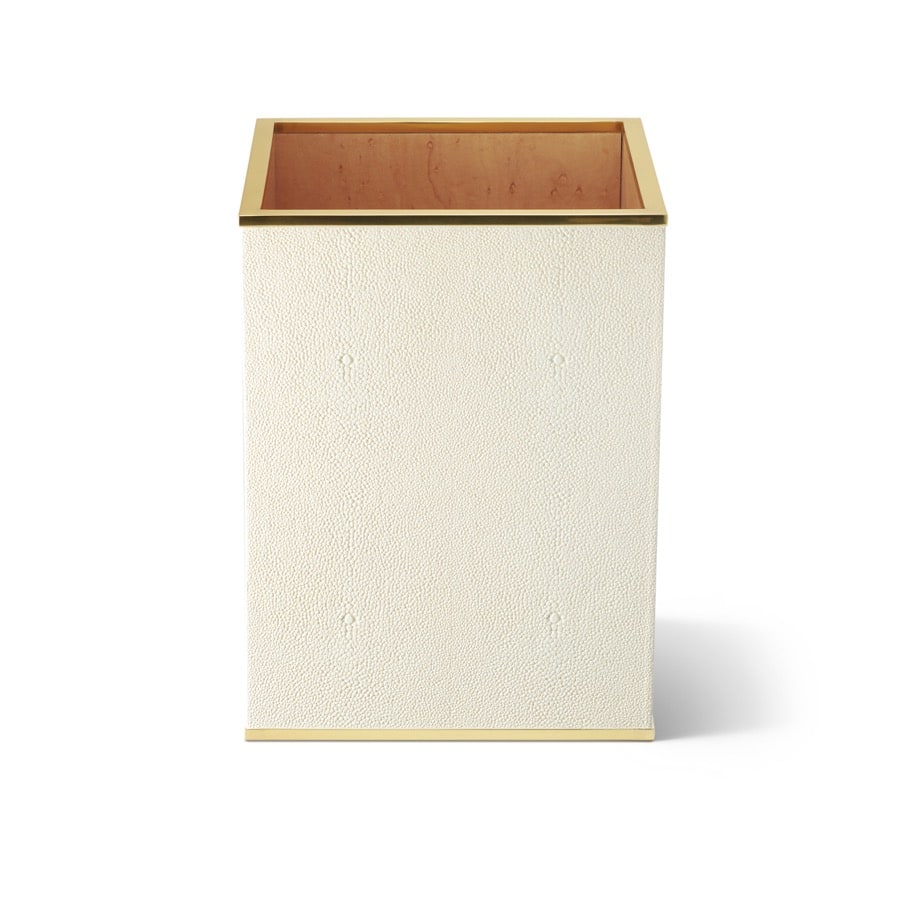 Aerin Papperskorg Classic Shagreen Cream