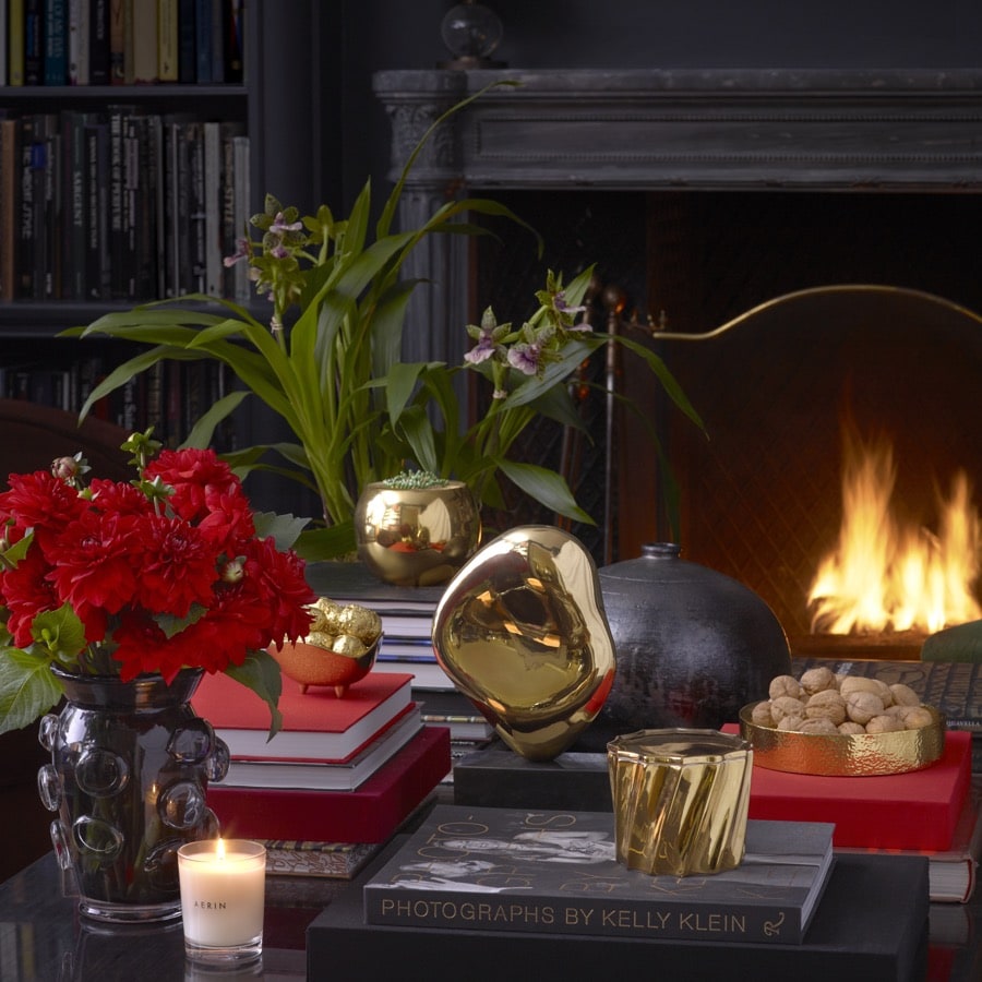 Aerin Skulptur Antonin Objet Brass and Marble