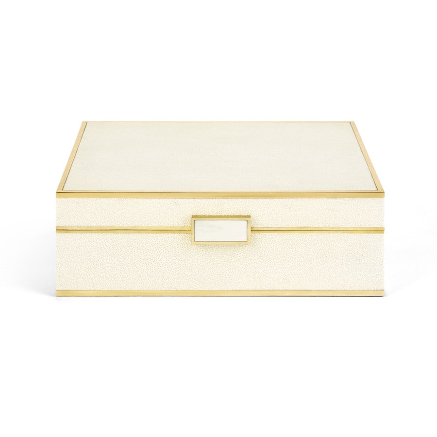 Load image into Gallery viewer, Aerin Smyckeskrin Classic Shagreen (Large) Cream
