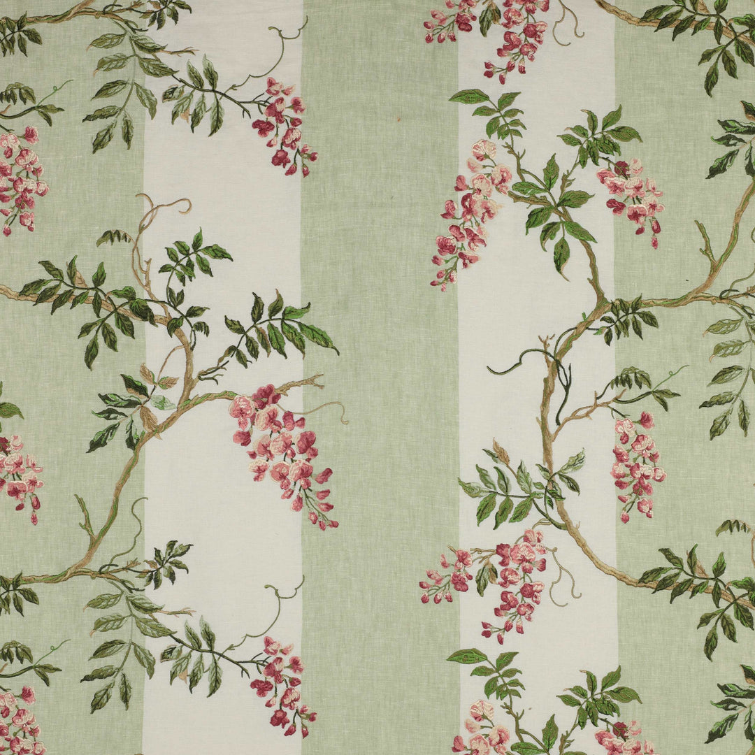 Colefax and Fowler Tyg Alderney Stripe Pink Green
