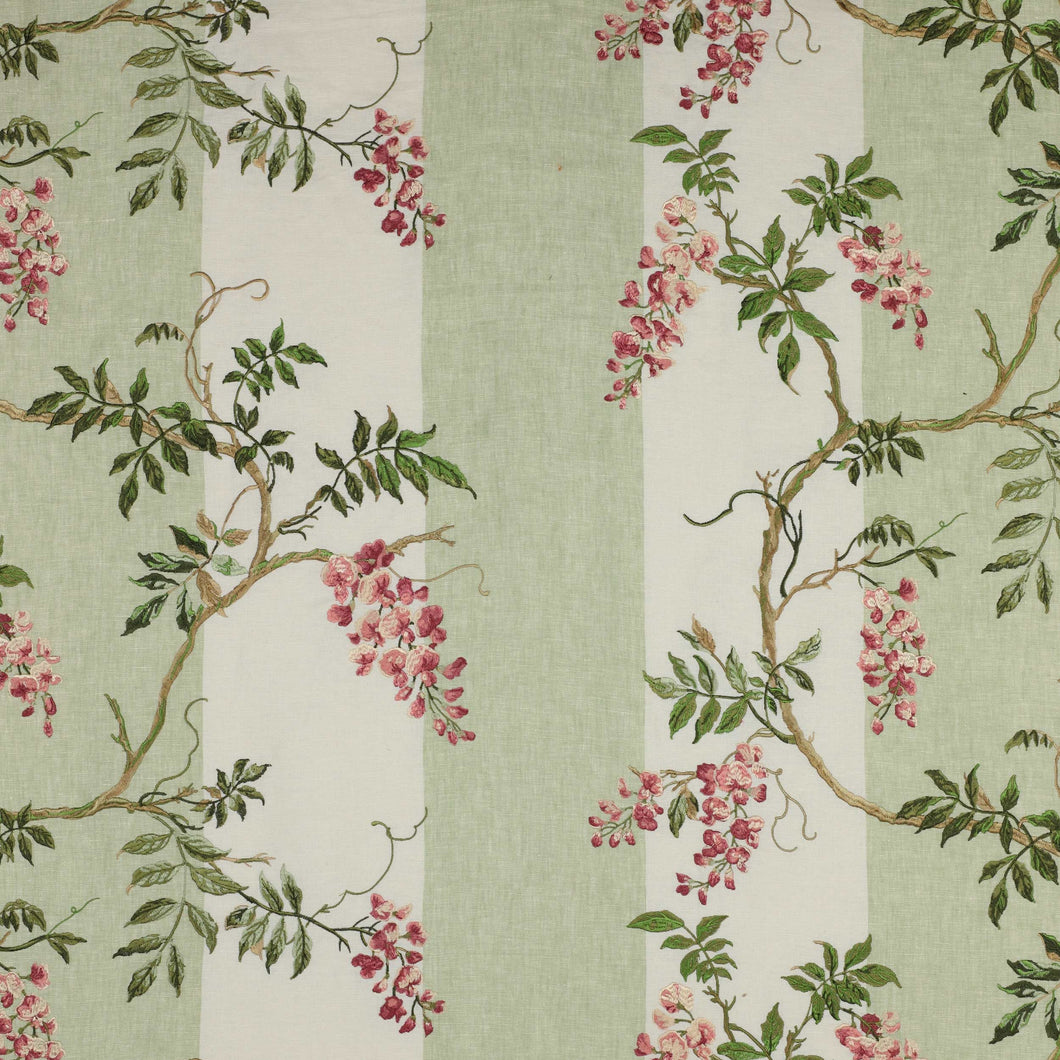 Colefax and Fowler Tyg Alderney Stripe Pink Green