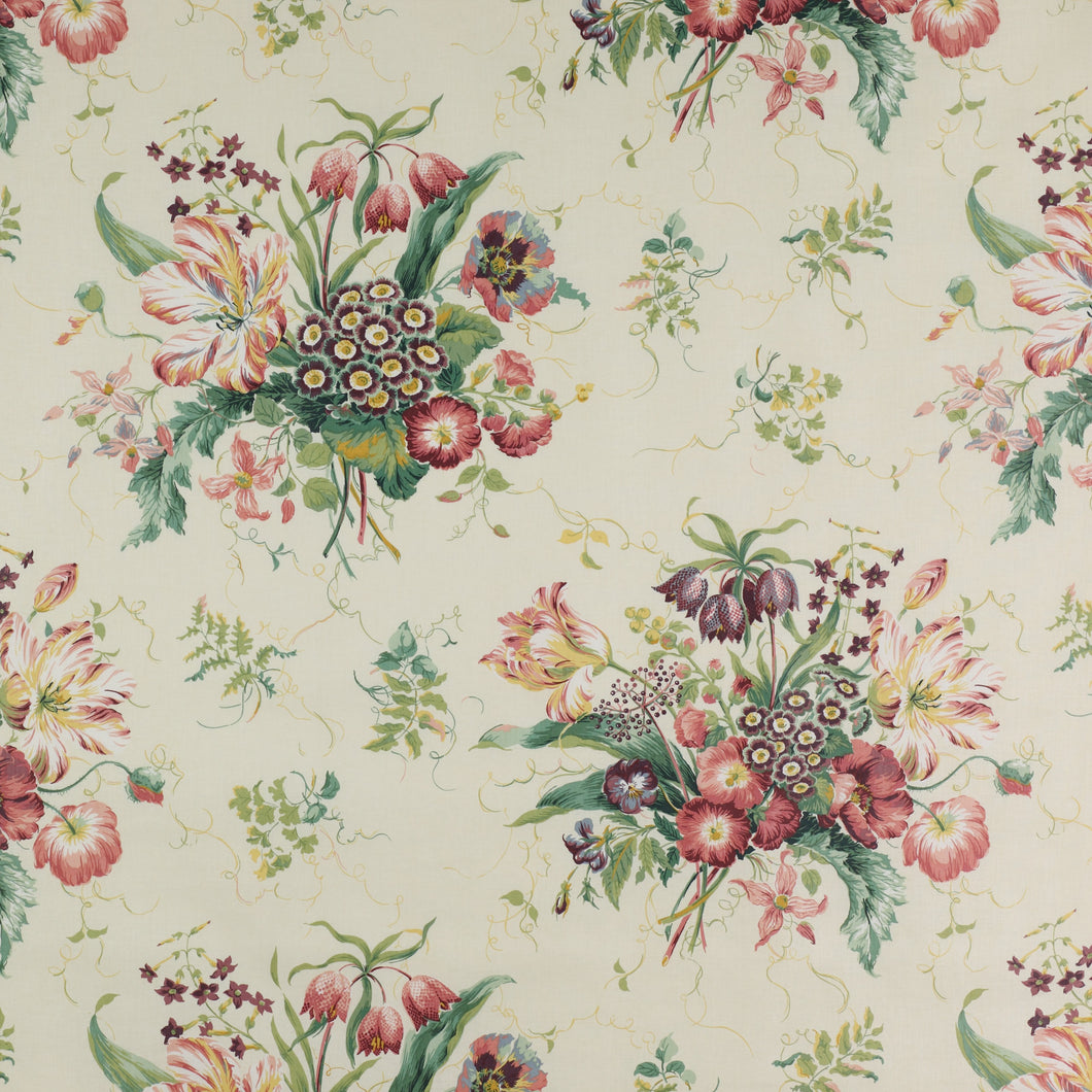 Colefax and Fowler Tyg Alicia Chintz Pink Green
