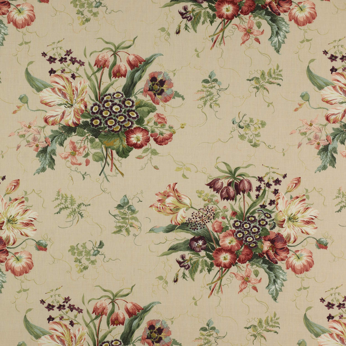 Colefax and Fowler Alicia Linen Pink Sand -kangas