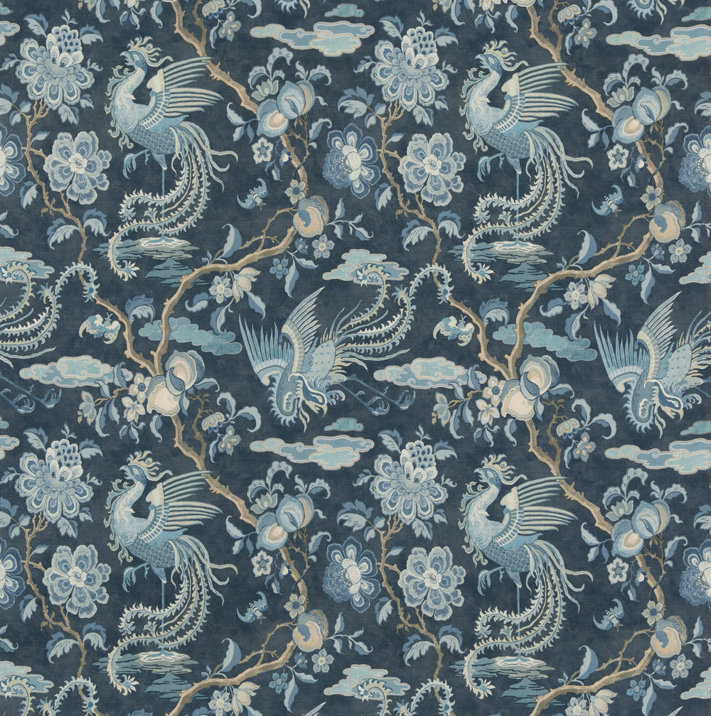 Hydrangea Bird (Archive) Tyg
