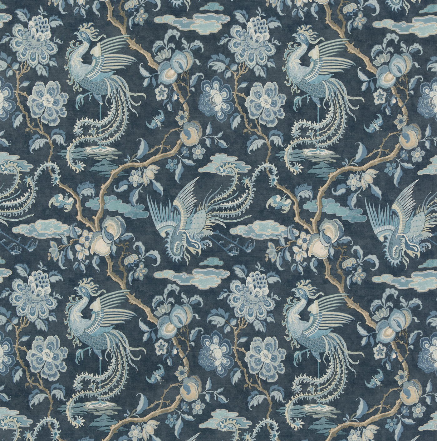 Hydrangea Bird (Archive) Tyg