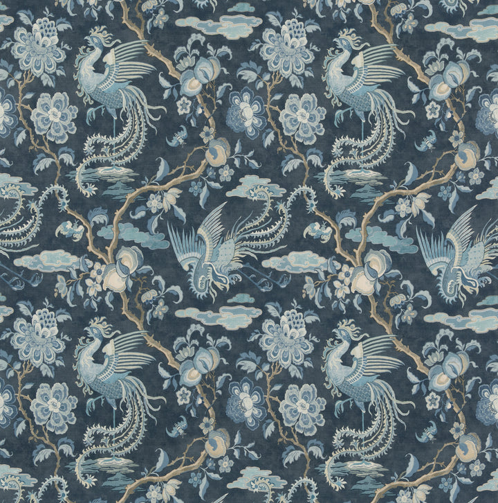 Hydrangea Bird (Archive) Tyg