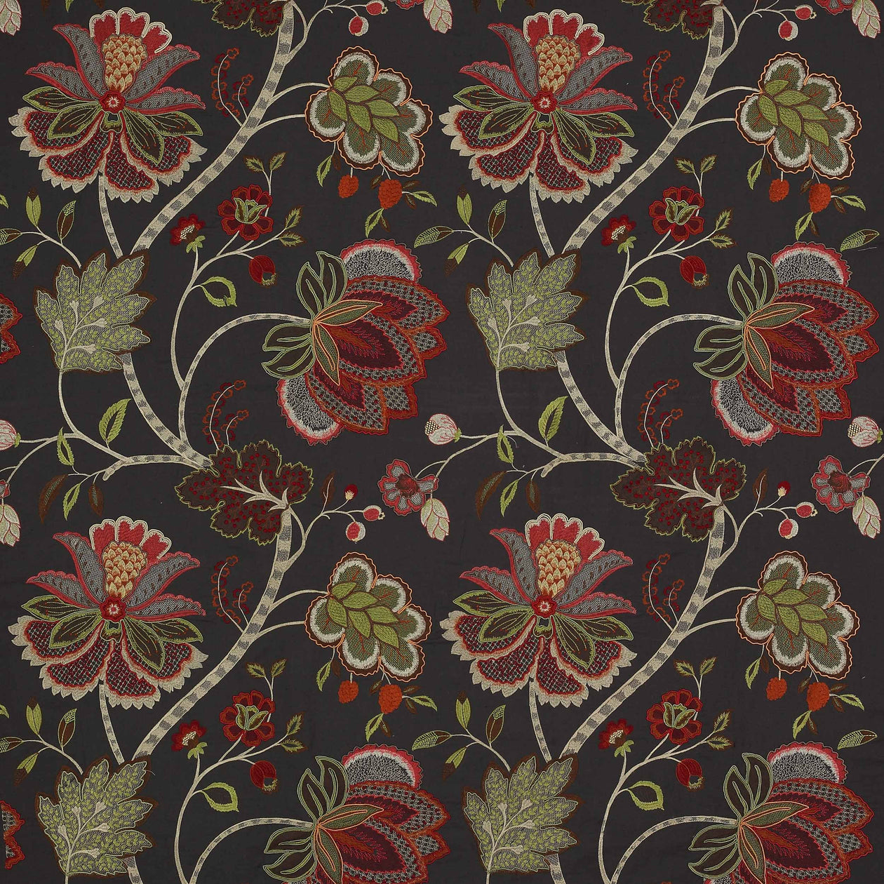 Colefax and Fowler Tyg Baptista Linen Charcoal
