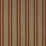 Colefax and Fowler Tyg Burnham Stripe Tomato Olive