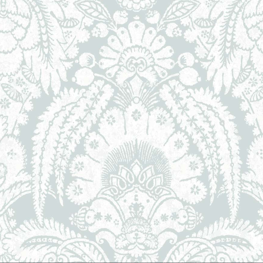 Cole and Son Tapet Chatterton Pale Blue & White