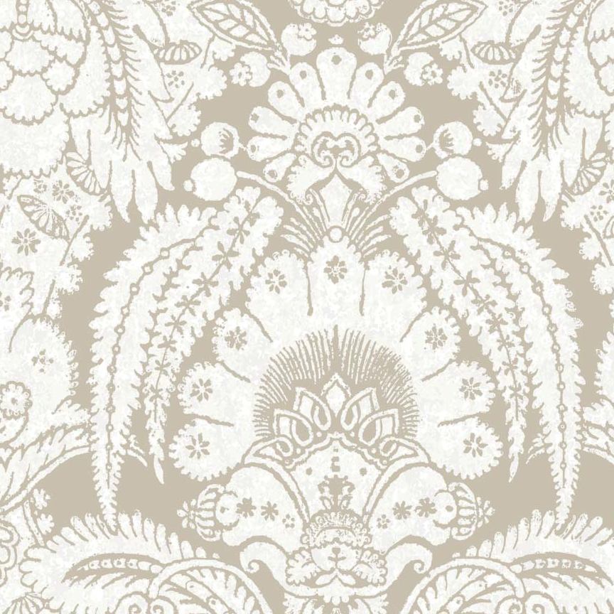 Cole and Son Tapet Chatterton Linen & White
