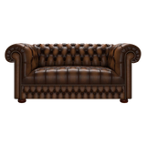 Cromwell 2 Sits Chesterfield Soffa Antique Autumn Tan