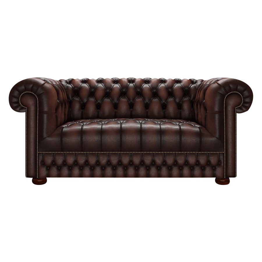 Cromwell 2 Sits Chesterfield Soffa Antique Brown