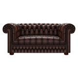 Cromwell 2 Sits Chesterfield Soffa Antique Brown