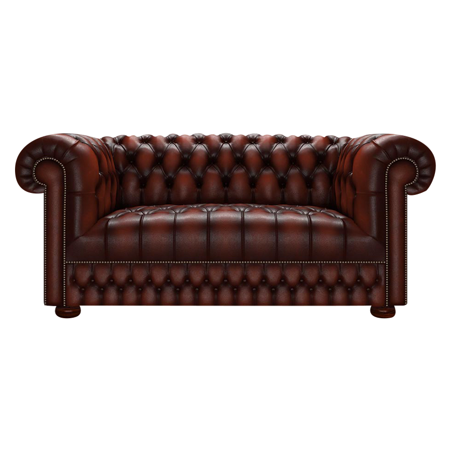 Cromwell 2 Sits Chesterfield Soffa Antique Chestnut