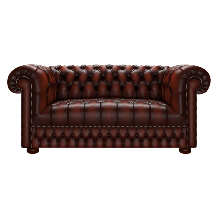 Cromwell 2 Sits Chesterfield Soffa Antique Chestnut