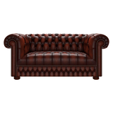 Cromwell 2 Sits Chesterfield Soffa Antique Chestnut